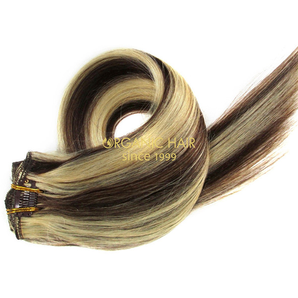 wholesale high quality clip in  virgin human hair extensions A5